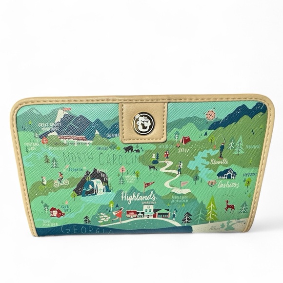 Spartina 449 Blue Ridge Mountains Snap Wallet - Picture 4 of 5